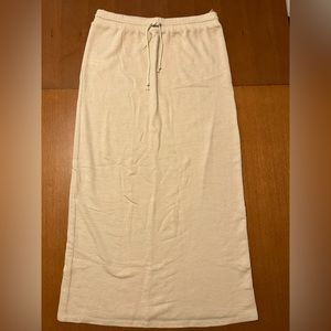 Long light knit cotton skirt.